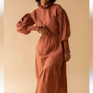 Atelier Delphine Kohaku Dress Brick Brown XS